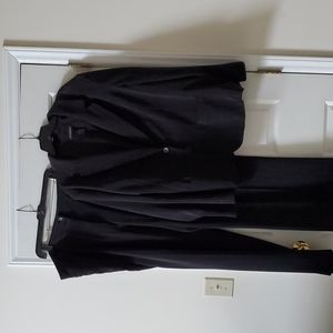 Lane Bryant black silver pinstripe pant suit.